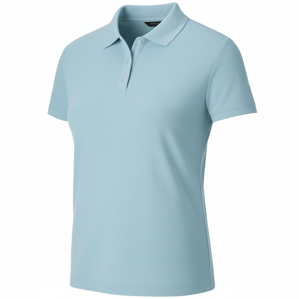 Men’s Polo Shirts (Light Blue)- Interlock