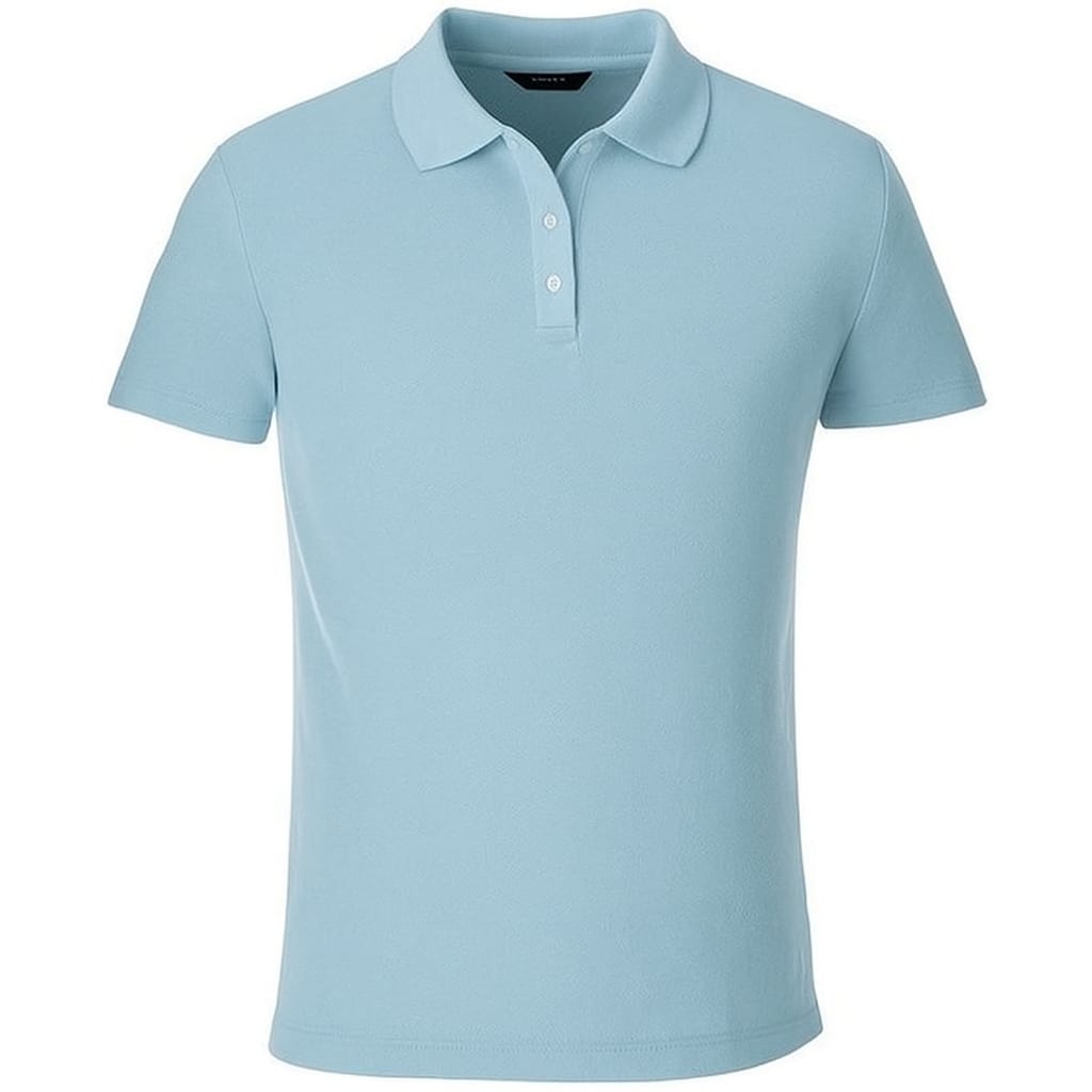 Men’s Polo Shirts (Light Blue)- Interlock